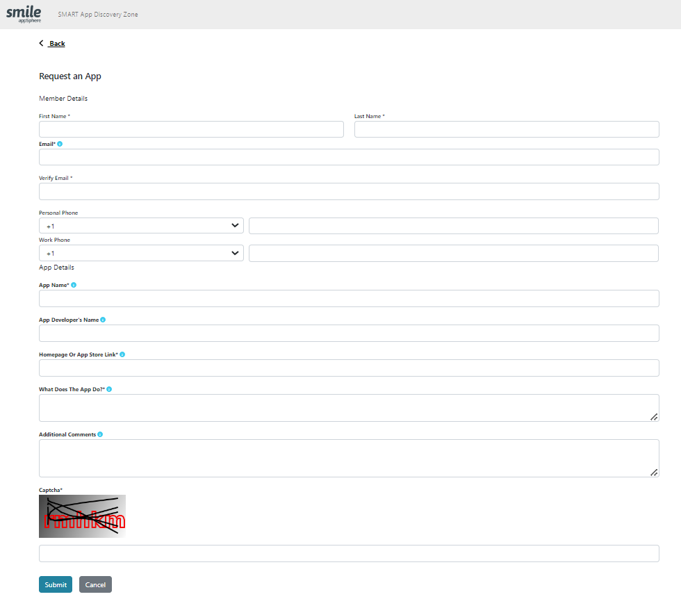 App Request Form